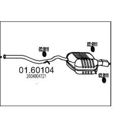 Koncový tlmič výfuku MTS 01.60104