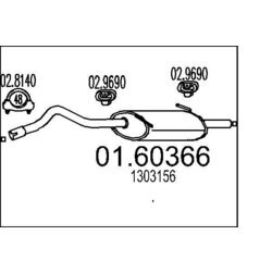 Koncový tlmič výfuku MTS 01.60366