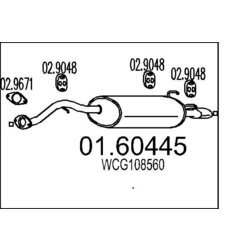 Koncový tlmič výfuku MTS 01.60445