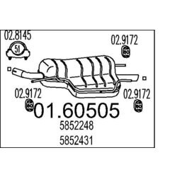 Koncový tlmič výfuku MTS 01.60505