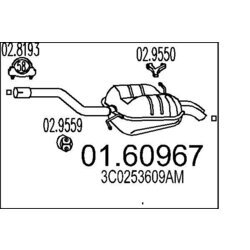 Koncový tlmič výfuku MTS 01.60967