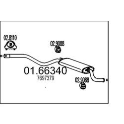 Koncový tlmič výfuku MTS 01.66340