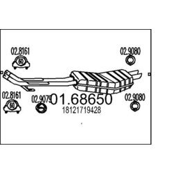 Koncový tlmič výfuku MTS 01.68650