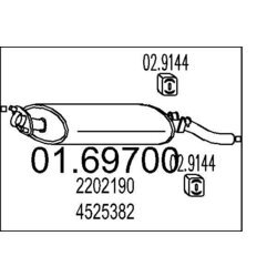 Koncový tlmič výfuku MTS 01.69700