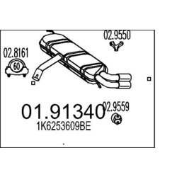 Koncový tlmič výfuku MTS 01.91340