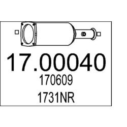 Filter sadzí/pevných častíc výfukového systému MTS 17.00040