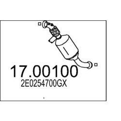 Filter sadzí/pevných častíc výfukového systému MTS 17.00100