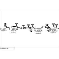 Výfukový systém MTS NISS56619A015110