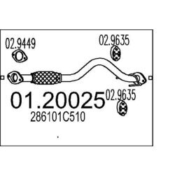 Výfukové potrubie MTS 01.20025