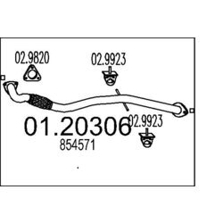 Výfukové potrubie MTS 01.20306