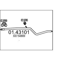 Výfukové potrubie MTS 01.43101