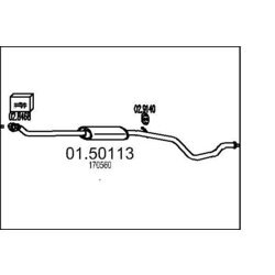 Stredný tlmič výfuku MTS 01.50113