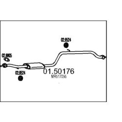 Stredný tlmič výfuku MTS 01.50176
