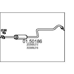 Stredný tlmič výfuku MTS 01.50186