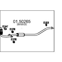 Stredný tlmič výfuku MTS 01.50265