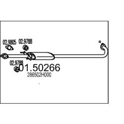 Stredný tlmič výfuku MTS 01.50266