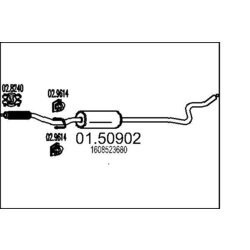 Stredný tlmič výfuku MTS 01.50902