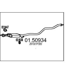 Stredný tlmič výfuku MTS 01.50934