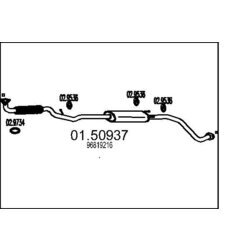 Stredný tlmič výfuku MTS 01.50937