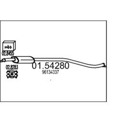 Stredný tlmič výfuku MTS 01.54280