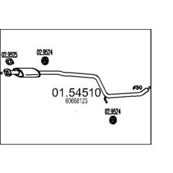 Stredný tlmič výfuku MTS 01.54510