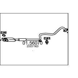 Stredný tlmič výfuku MTS 01.56070
