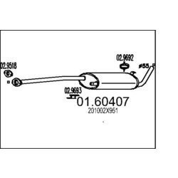 Koncový tlmič výfuku MTS 01.60407