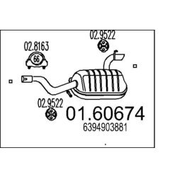 Koncový tlmič výfuku MTS 01.60674
