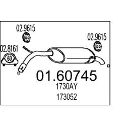 Koncový tlmič výfuku MTS 01.60745