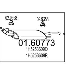 Koncový tlmič výfuku MTS 01.60773