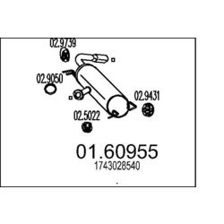 Koncový tlmič výfuku MTS 01.60955