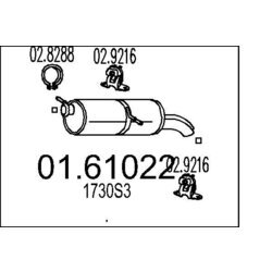 Koncový tlmič výfuku MTS 01.61022