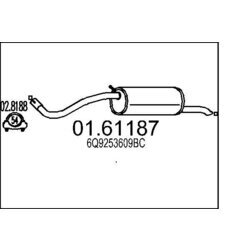 Koncový tlmič výfuku MTS 01.61187