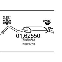 Koncový tlmič výfuku MTS 01.62550