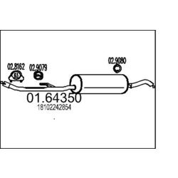 Koncový tlmič výfuku MTS 01.64350