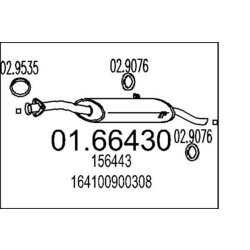 Koncový tlmič výfuku MTS 01.66430