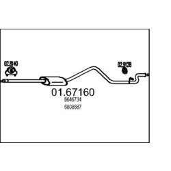 Koncový tlmič výfuku MTS 01.67160