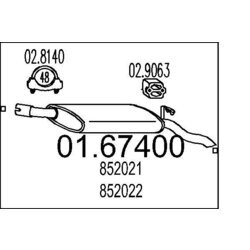 Koncový tlmič výfuku MTS 01.67400