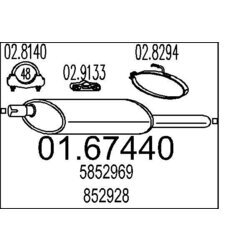 Koncový tlmič výfuku MTS 01.67440