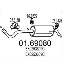 Koncový tlmič výfuku MTS 01.69080