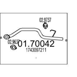 Výfukové potrubie MTS 01.70042