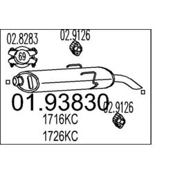 Koncový tlmič výfuku MTS 01.93830