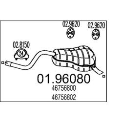 Koncový tlmič výfuku MTS 01.96080