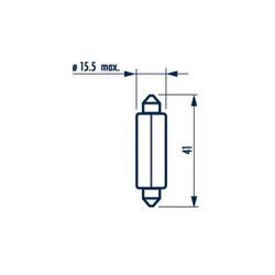 Žiarovka pre osvetlenie vnútorného priestoru NARVA 175123000 T15x43 - obr. 1