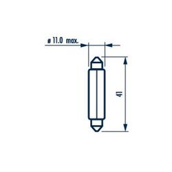 Žiarovka osvetlenia poznávacej značky NARVA 171853000 T10,5x43 - obr. 1