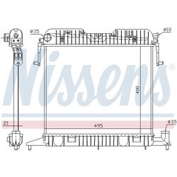 Chladič motora NISSENS 63043 - obr. 1