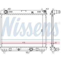 Chladič motora NISSENS 64697