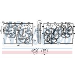 Ventilátor chladenia motora NISSENS 850002