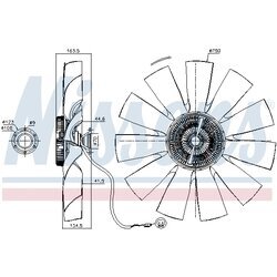 Spojka ventilátora chladenia NISSENS 86029 - obr. 5