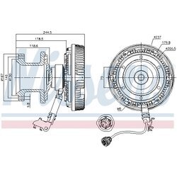 Spojka ventilátora chladenia NISSENS 86053 - obr. 6